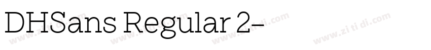 DHSans Regular 2字体转换